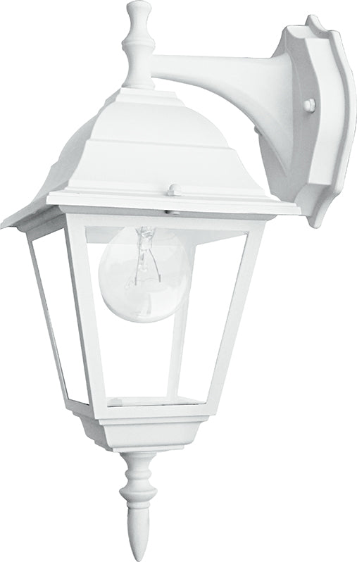 Lanterna rivolta in basso per esterno in alluminio antracite o bianco diffusore in vetro lampada 1XE27 non inclusa ROMA Lanterna rivolta in basso per esterno in alluminio antracite o bianco diffusore in vetro lampada 1XE27 non inclusa ROMA